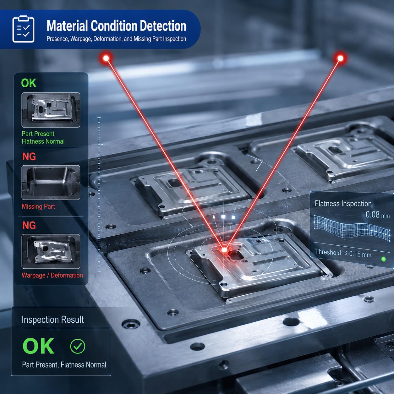 Material status detection application