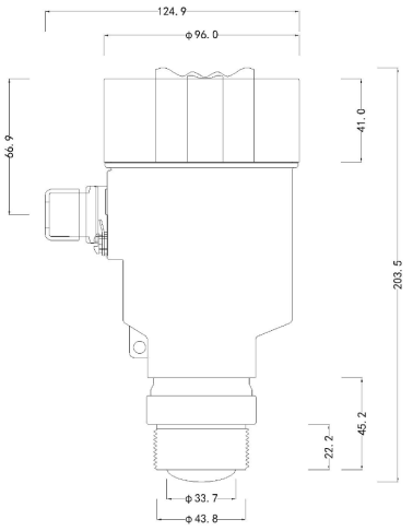 KJT系列智能防爆雷达物位/液位计|防爆雷达物位计型号-参数-尺寸图