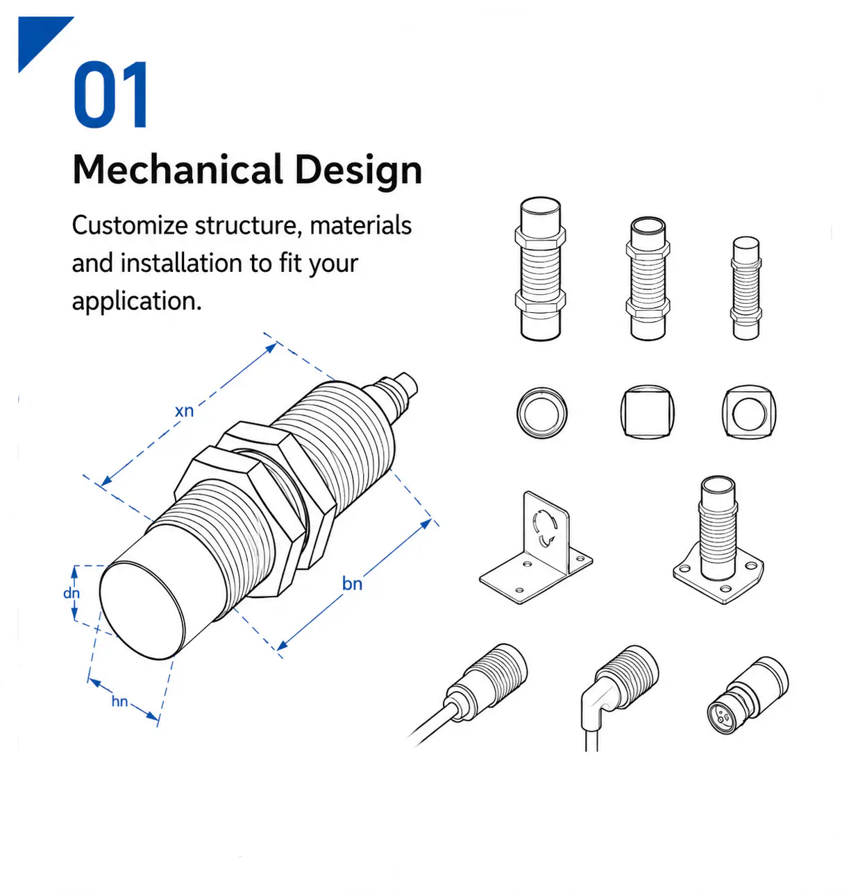 Custom sensor mechanical design and measurement
