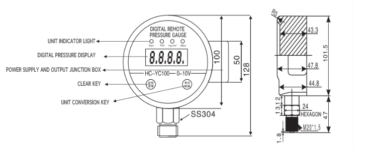 KJT-D200数字远传压力表