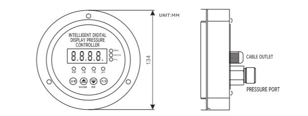 KJT-L202AU Axial Intelligent Digital Pressure Controller